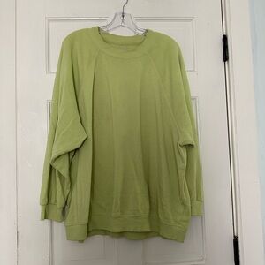 American Eagle Oversized Sweatshirt Lime Green Size Large